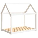 Vidaxl lit pour chien blanc 111x80x100 cm bois de pin solide