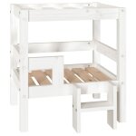 Vidaxl lit pour chien blanc 55, 5x53, 5x60 cm bois de pin solide