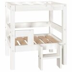 Vidaxl lit pour chien blanc 55, 5x53, 5x60 cm bois de pin solide