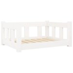 Vidaxl lit pour chien blanc 65, 5x50, 5x28 cm bois de pin solide