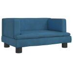 Vidaxl lit pour chien bleu 60x40x30 cm velours