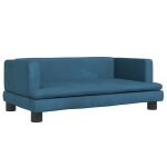 Vidaxl lit pour chien bleu 80x45x30 cm velours
