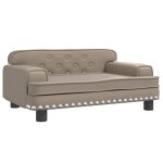 Vidaxl lit pour chien cappuccino 70x45x30 cm similicuir