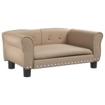 Vidaxl lit pour chien cappuccino 70x45x30 cm similicuir