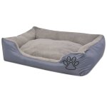 Vidaxl lit pour chiens avec coussin rembourr taille s gris
