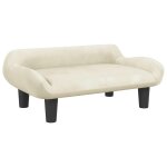 Vidaxl lit pour chien cr�me 70x40x24 cm velours