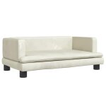 Vidaxl lit pour chien cr�me 80x45x30 cm velours