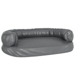 Vidaxl lit pour chien ergonomique mousse gris 75x53 cm similicuir