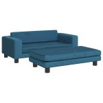 Vidaxl lit pour chien avec extension bleu 100x50x30 cm velours