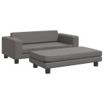 Vidaxl lit pour chien avec extension gris 100x50x30 cm similicuir