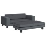 Vidaxl lit pour chien avec extension gris fonc� 100x50x30 cm velours