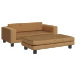 Vidaxl lit pour chien avec extension marron 100x50x30 cm velours