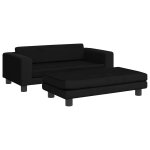 Vidaxl lit pour chien avec extension noir 100x50x30 cm velours