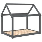 Vidaxl lit pour chien gris 111x80x100 cm bois de pin solide