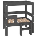 Vidaxl lit pour chien gris 55, 5x53, 5x60 cm bois de pin solide