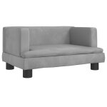 Vidaxl lit pour chien gris clair 60x40x30 cm velours
