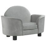 Vidaxl lit pour chien gris clair 66x40x45 cm velours