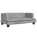 Vidaxl lit pour chien gris clair 80x45x30 cm velours