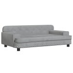 Vidaxl lit pour chien gris clair 90x53x30 cm velours