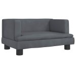 Vidaxl lit pour chien gris fonc 60x40x30 cm velours