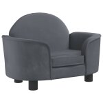 Vidaxl lit pour chien gris fonc� 66x40x45 cm velours