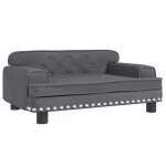 Vidaxl lit pour chien gris fonc� 70x45x30 cm velours