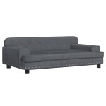 Vidaxl lit pour chien gris fonc 90x53x30 cm velours