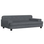Vidaxl lit pour chien gris fonc� 90x53x30 cm velours
