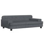 Vidaxl lit pour chien gris fonc� 90x53x30 cm velours