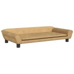 Vidaxl lit pour chien marron 100x50x21 cm velours