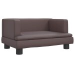 Vidaxl lit pour chien marron 60x40x30 cm similicuir