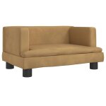 Vidaxl lit pour chien marron 60x40x30 cm velours