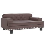 Vidaxl lit pour chien marron 70x45x30 cm similicuir