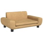 Vidaxl lit pour chien marron 70x45x33 cm velours