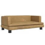 Vidaxl lit pour chien marron 80x45x30 cm velours