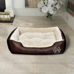 Vidaxl lit pour chiens marron et beige xxl