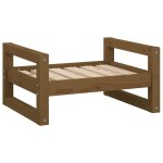Vidaxl lit pour chien marron miel 55, 5x45, 5x28 cm bois de pin solide