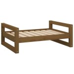 Vidaxl lit pour chien marron miel 75, 5x55, 5x28 cm bois de pin solide