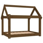 Vidaxl lit pour chien marron miel 81x60x70 cm bois de pin solide