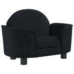 Vidaxl lit pour chien noir 66x40x45 cm velours