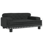 Vidaxl lit pour chien noir 70x45x30 cm velours