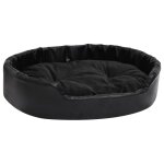Vidaxl lit pour chiens noir 90x79x20 cm peluche et similicuir