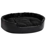 Vidaxl lit pour chiens noir 90x79x20 cm peluche et similicuir