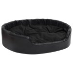 Vidaxl lit pour chiens noir 99x89x21 cm peluche et similicuir