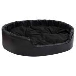 Vidaxl lit pour chiens noir 99x89x21 cm peluche et similicuir