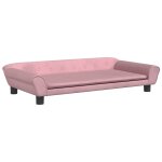 Vidaxl lit pour chien rose 100x50x21 cm velours