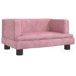 Vidaxl lit pour chien rose 60x40x30 cm velours