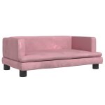 Vidaxl lit pour chien rose 80x45x30 cm velours