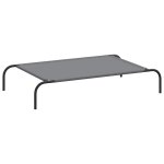 Vidaxl lit surlev pour chien gris 110x65x20 cm tissu oxford et acier