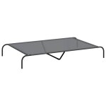 Vidaxl lit surlev pour chien gris 150x90x20 cm textilne et acier